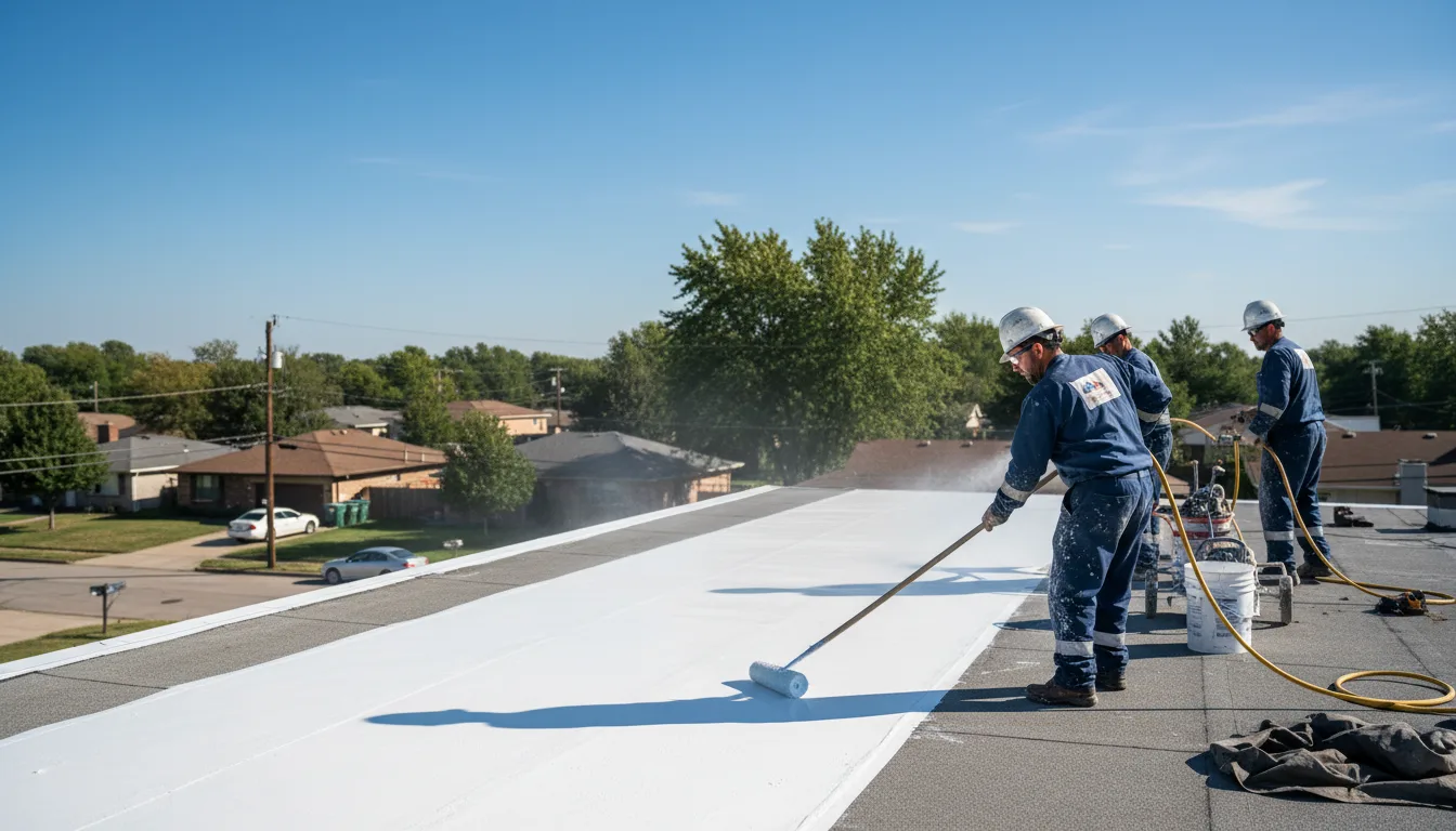 Commercial roof coating in Mutual, OK near me